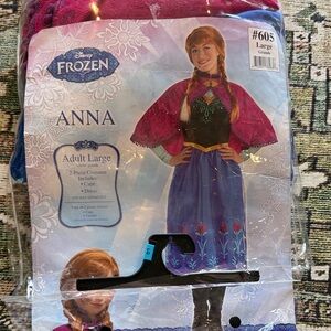 Disney Frozen Anna Adult Costume with Pink and Blue